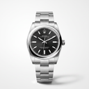Oyster Perpetual Black Dial And Smooth Bezel Women’s Watch | RL 34 124200