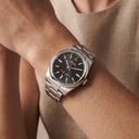 Oyster Perpetual Black Dial And Smooth Bezel Women’s Watch | RL 34 124200