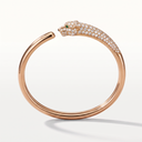 Panthère Half Pavé Open Bracelet
