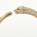 Panthère Half Pavé Open Bracelet