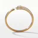 Panthère Half Pavé Open Bracelet
