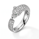 Panthère De In White Full Diamond Ring