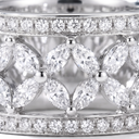 Pavé Diamond Victoria In White Wide Band Ring