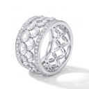 Pavé Diamond Victoria In White Wide Band Ring