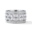 Pavé Diamond Victoria In White Wide Band Ring