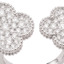 Pavé Floral Clover Between The Finger Ring