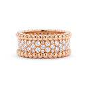 Perlée 3 Row Pavé Beaded Ring