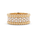 Perlée 3 Row Pavé Beaded Ring