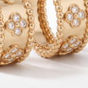 Perlée Clover Paved Hoop Earrings