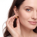 Perlée Clover Paved Hoop Earrings