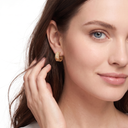 Perlée Clover Paved Hoop Earrings