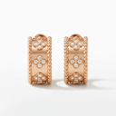 Perlée Clover Paved Hoop Earrings