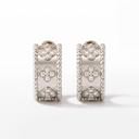 Perlée Clover Paved Hoop Earrings