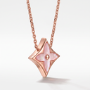 Rose Tone Blossom Pink Pearl Star Necklace