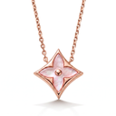 Rose Tone Blossom Pink Pearl Star Necklace