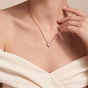 Rose Tone Blossom Pink Pearl Star Necklace
