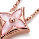 Rose Tone Blossom Pink Pearl Star Necklace