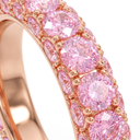 Rose Tone Pink Crystal Eternity Band Ring