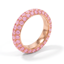 Rose Tone Pink Crystal Eternity Band Ring