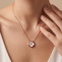 Rose Tone Blossom Pearl Necklace