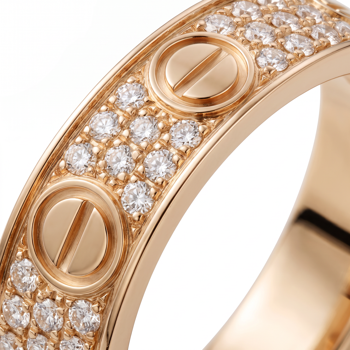 Small Love 3 Row Pavé Band Ring