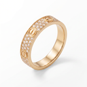 Small Love 3 Row Pavé Band Ring