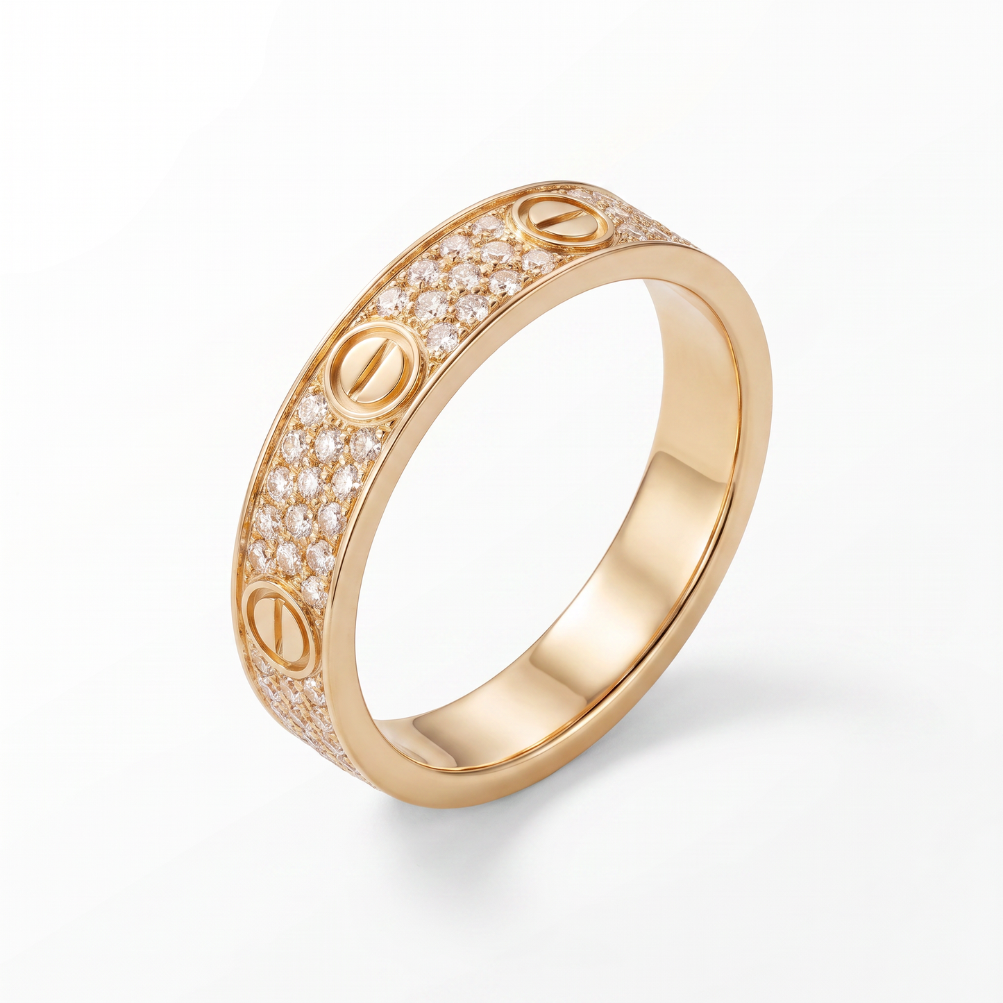 Small Love 3 Row Pavé Band Ring
