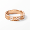 Small Love 3 Row Pavé Band Ring