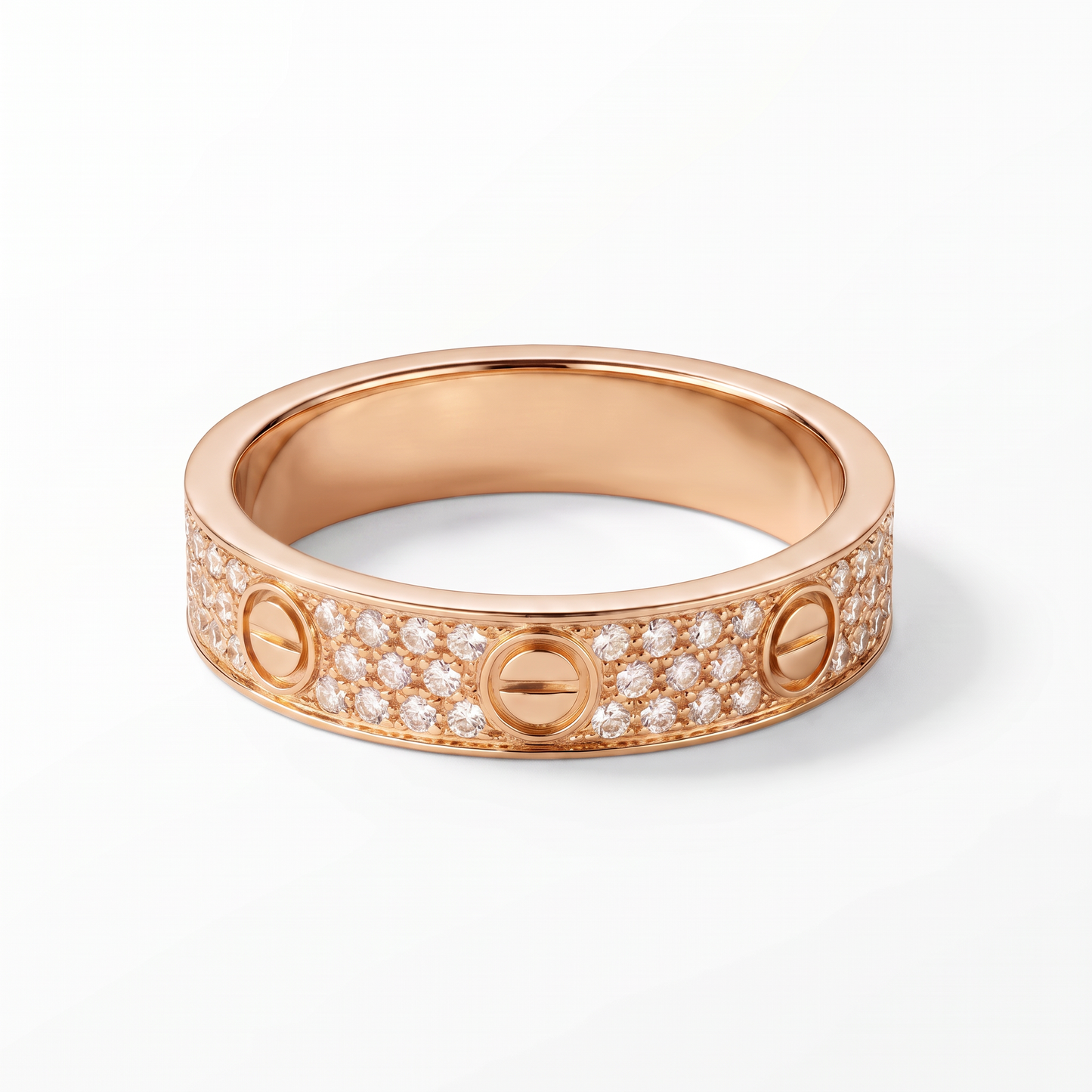 Small Love 3 Row Pavé Band Ring