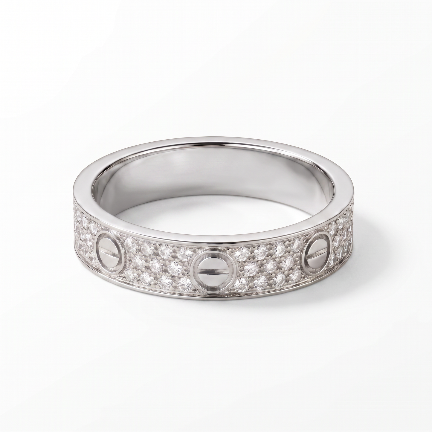 Small Love 3 Row Pavé Band Ring