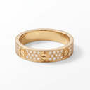 Small Love 3 Row Pavé Band Ring