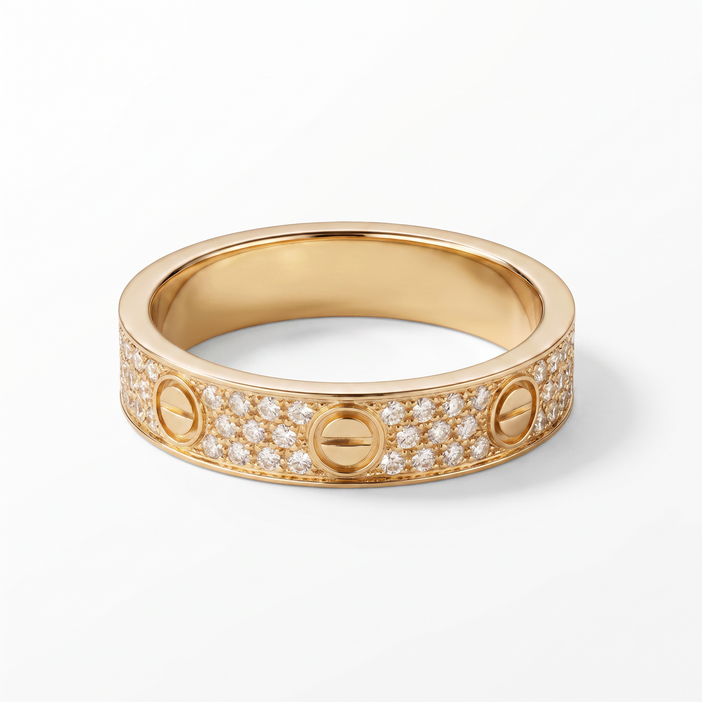 Small Love 3 Row Pavé Band Ring