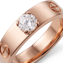 Small Love Solitaire 1 Diamond Ring