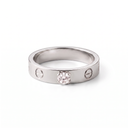 Small Love Solitaire 1 Diamond Ring