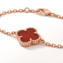Sweet Alhambra Carnelian Red Clover Bracelet