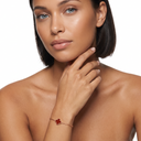 Sweet Alhambra Carnelian Red Clover Bracelet
