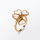 Sweet Alhambra Mother Of Pearl Clover dangle charm Ring