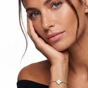 Sweet Alhambra White Pearl Clover Bracelet