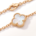 Sweet Alhambra White Pearl Clover Bracelet