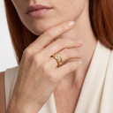 Sweet Diamond Clover Perlée Band Ring