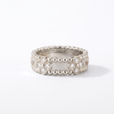 Sweet Diamond Clover Perlée Band Ring
