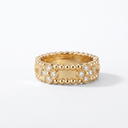 Sweet Diamond Clover Perlée Band Ring
