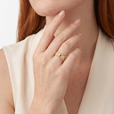 Sweet Diamond Clover Perlée Band Ring