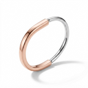 T Lock Two Tone Bangle