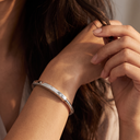 T Lock White Gold With Diamonds Bangle