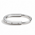 T Lock White Gold With Diamonds Bangle