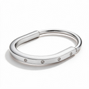 T Lock White Gold With Diamonds Bangle