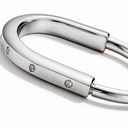 T Lock White Gold With Diamonds Bangle