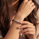 T Lock White Gold With Diamonds Bangle