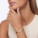 T Paved Square Open Bracelet